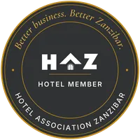 HAZ hotel member badge, dark badge